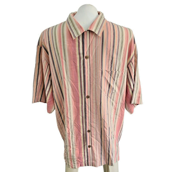 Tommy Bahama Silk‎ Button Down Shirt Size M - Picture 2 of 4